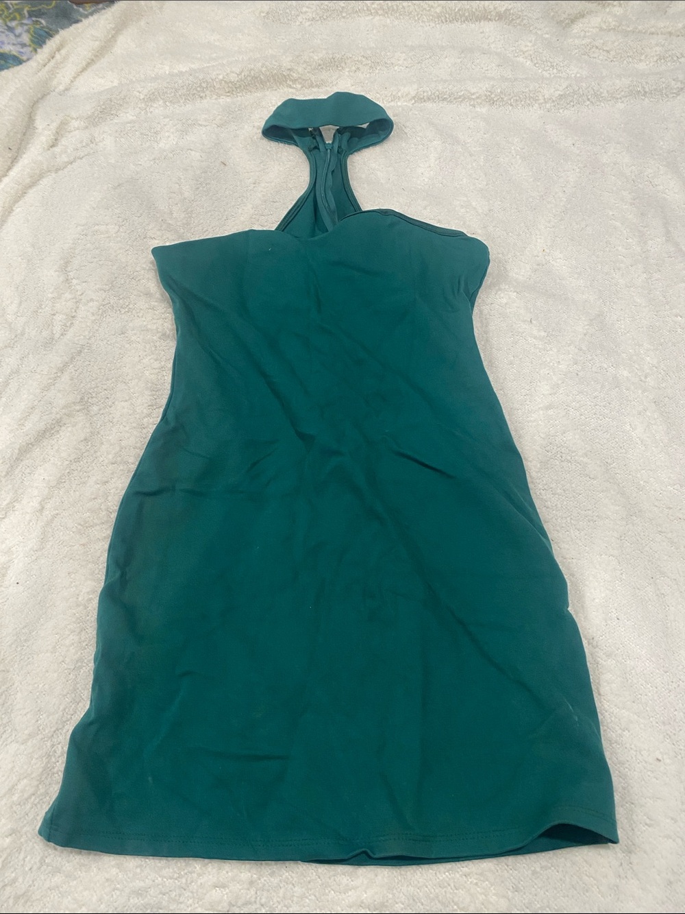 Teal Halter Mini Dress